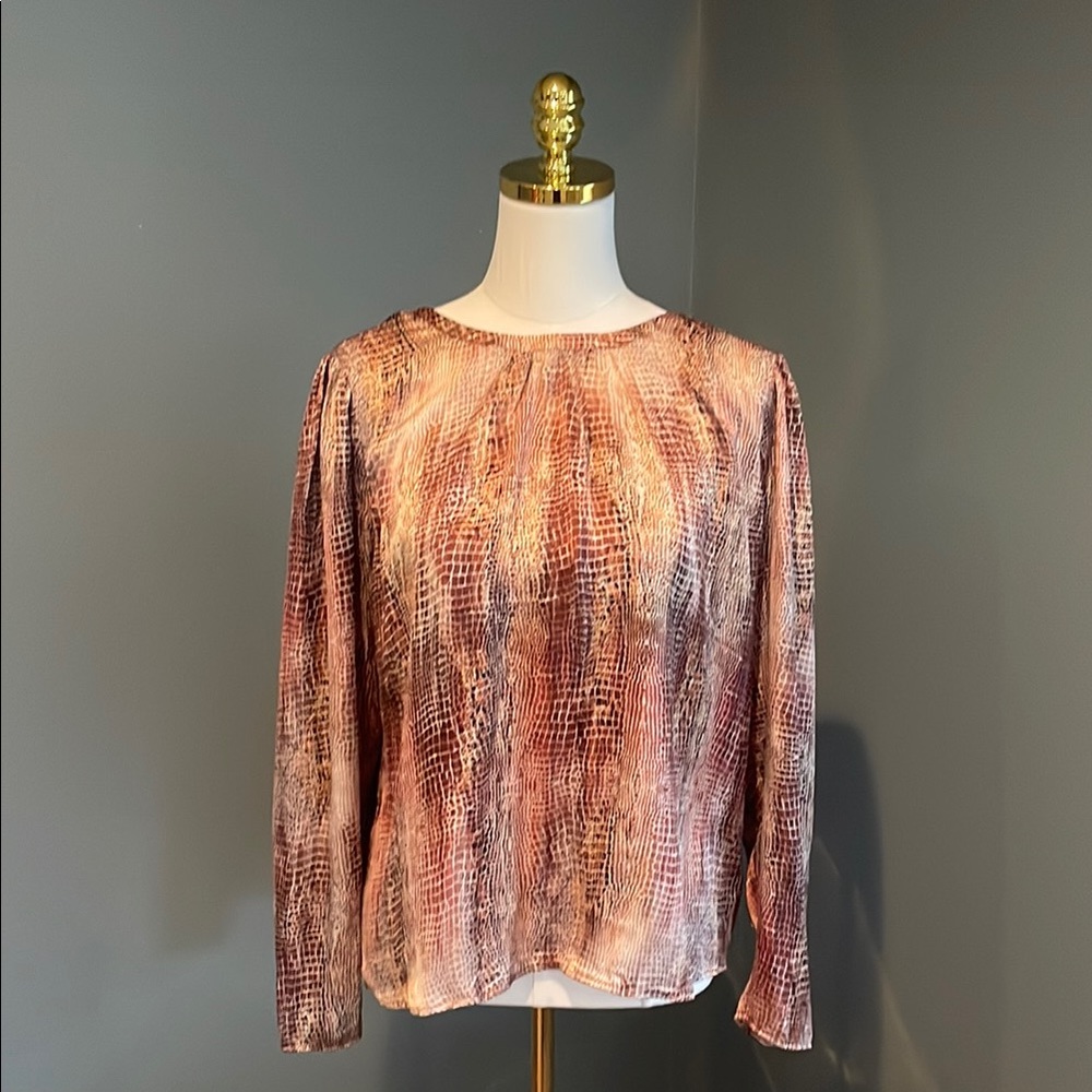 Allison Joy Snake Print Silky Women's Top